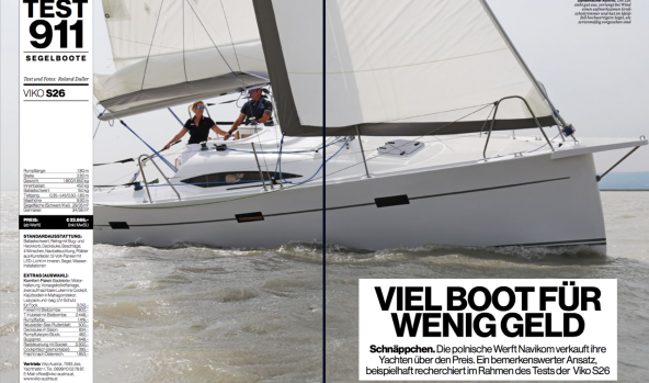 Viko S 26 sailing test in Die Yachtrevue magazine